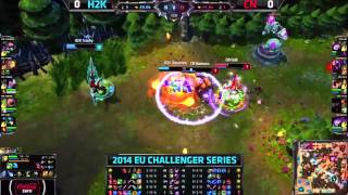 Funny interaction between Jarvan and Skarner ultimates (H2K VS CN, EUCS2 quarterfinals)