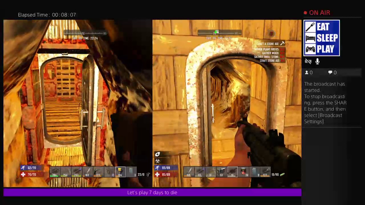 7 Days To Die Ps4 Splitscreen Einstellen 7 days to die playing on splitscreen - YouTube