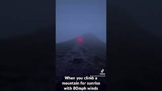 Sunrise on a mountain #hiking #storme #vanlife