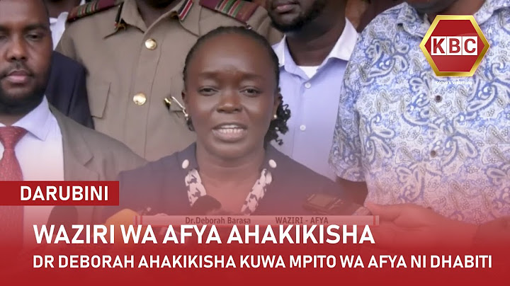 Waziri wa afya ahakikishia nchi kwamba mpito wa afya kwa jamii ni dhabiti