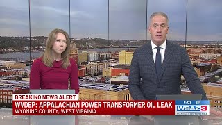 WVDEP: Appalachian Power transformer oil leak