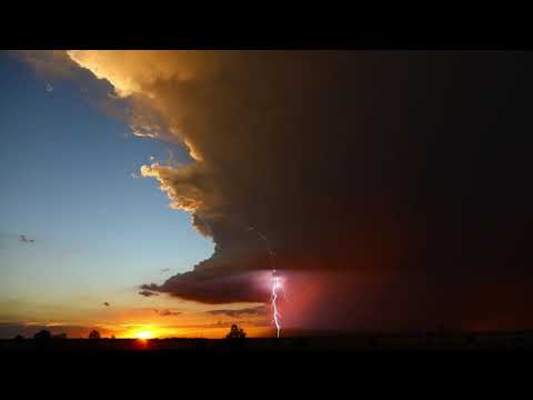 Spectacular Moree Sunset Supercell 19th December 2020 time-lapse