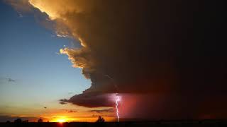 Spectacular Moree Sunset Supercell 19th December 2020 time-lapse