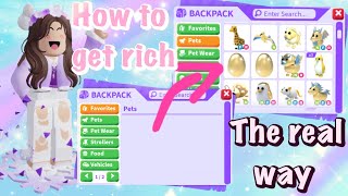 How to get rich in adopt me, the real way. (Even starting from nothing)