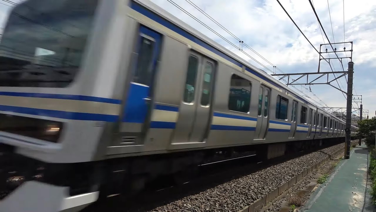 常磐快速線を疾走】E231系スカ色 高速通過集 - YouTube