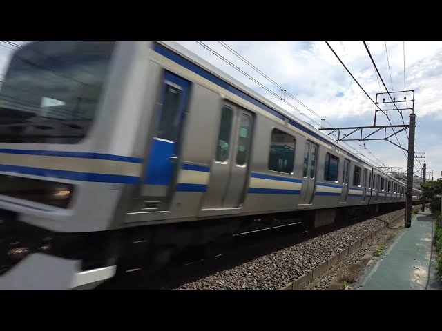 常磐快速線を疾走】E231系スカ色 高速通過集 - YouTube