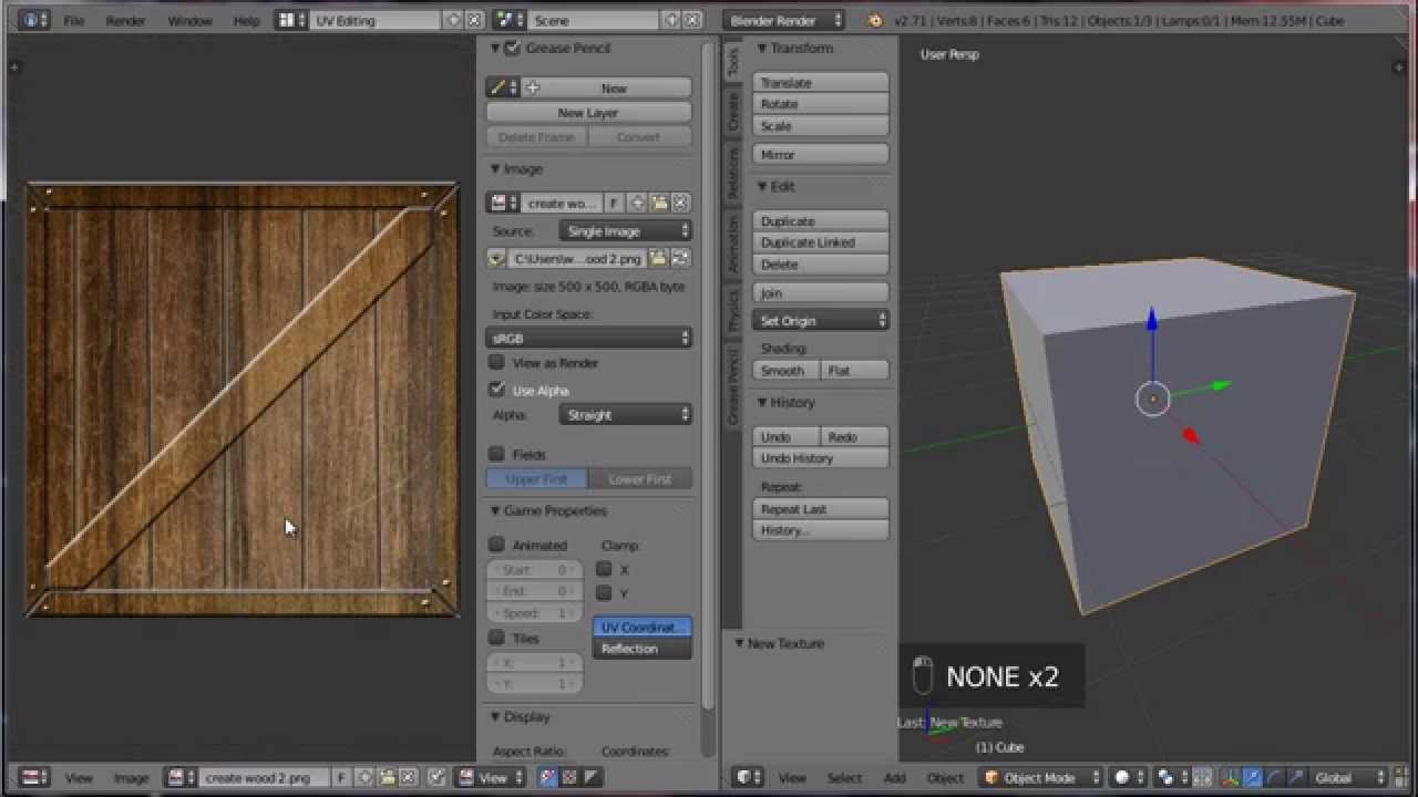 How To Apply Textures In Blender 2 7x Beginners Youtube