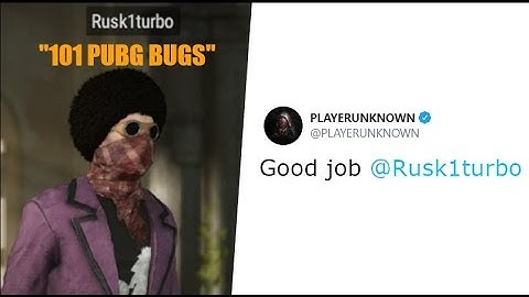101 Bugs in PUBG by Rusk1turbo