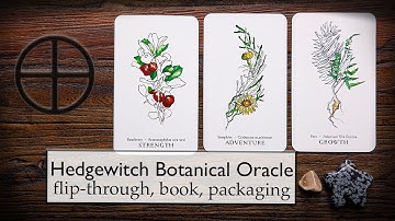 Hedgewitch Botanical Oracle Flip Through, Book, and Packaging #oraclecards #flipthrough #divination