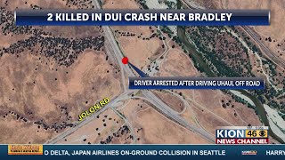 Two people killed in deadly van crash in Bradley, driver arrested on DUI charge