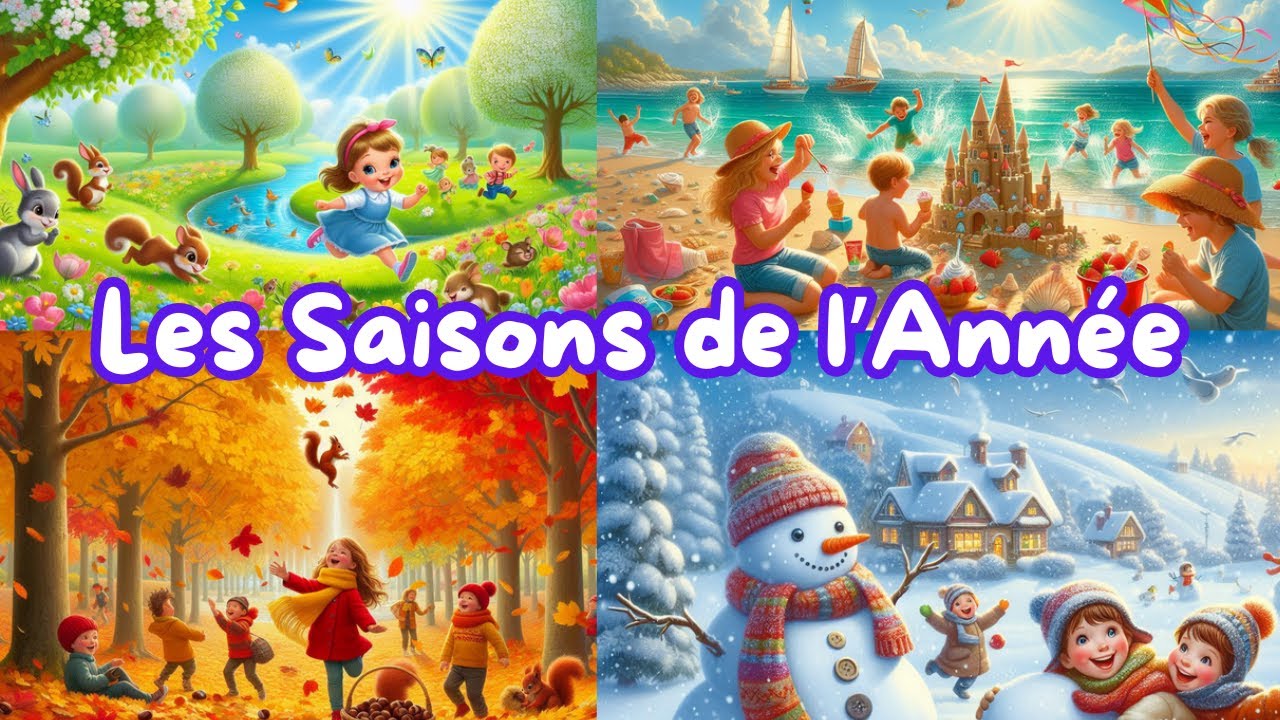 Les 4 saisons 🌸☀️🍂 ️ | Vidéo éducative et rythmée pour enfants ...