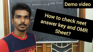 How to Check Neet Answer key and OMR Sheet | Demo video | Tamil | B.V.Rohith #neet