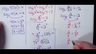 A2 7-6 Notes Video (solve log equations)