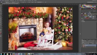Видео урок по обработке новогодней фотографии в теплых тонах screenshot 5