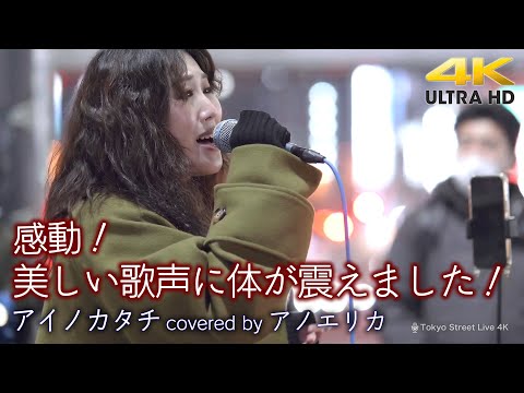 【 感動 】美しい歌声に体が震えました！　アイノカタチ/ MISIA（cover）" アノエリカ " 新宿路上ライブ 4K映像
