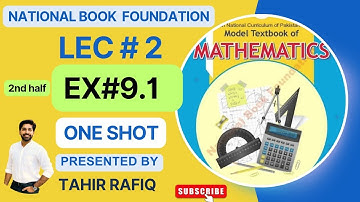 Ex 9.1 Class 11 Math NBF | Ch #9 | National Book Foundation | #fbise2024