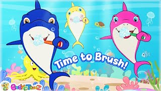 brush teeth baby shark healthy habits songs kids baby toonz