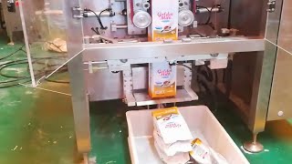 quad seal bags packaging machine automatic powder bagging equipment | machine à emballer de poudre