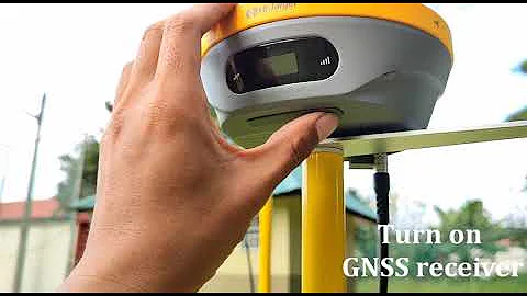 Set up GPS base unit with external radio