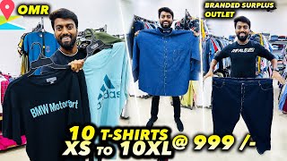 BRANDED SURPLUS‼️ XS to 10XL 👕 T-Shirts👖Pants at Lowest 🤑 Price📍 OMR Chennai | DAN JR VLOGS