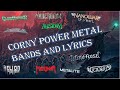 Corny power metal lyrics