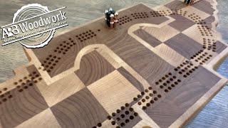Tennessee Cribbage Board - Maple and Cherry CNC Inlay + Fixing Cracks