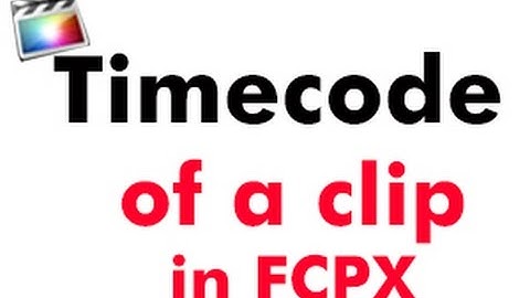 Modify the timecode of a clip in FCPX