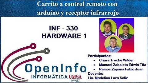 Carrito a control remoto con Arduino y receptor infrarrojo OpenInfo Informática UMSA