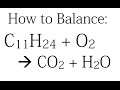 Balancing Combustion Reactions