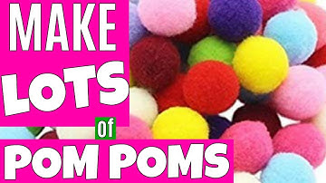 How To Make Multiple Pom Poms Fast and Easy - A Lot of Pom Poms At One Time