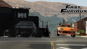 The Fast And The Furious | Dom vs Brian | Recreated | BeamNG.Drive Movie