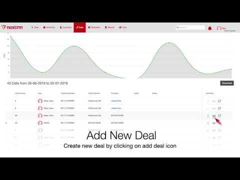 NexCRM - Call Analytics  - Add Deal