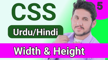 CSS Course in Urdu Video No 5 - Width and Height - Min Width - Min Height - Max Width - Max Height