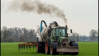 No poke no smoke! | Classic Fendt Farmer 311 & Favorit 816 | *Pure sound* | Slurry 2023