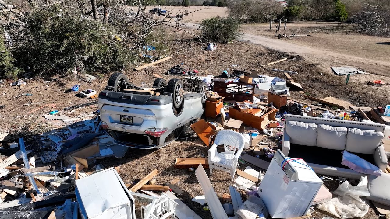Selma, AL and Autauga Tornado Aftermath Destruction Drone Footage
