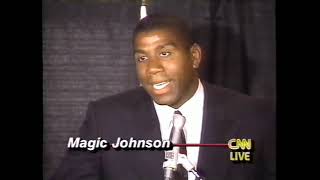 CNN - Magic Johnson HIV Announcement | November 7, 1991