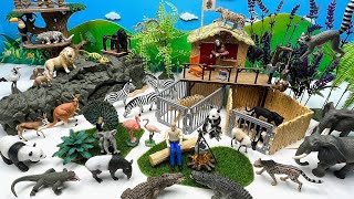 Building Crocodile Villages Diorama For Wild Animals | 악어 마을 디오라마 동물 피규어