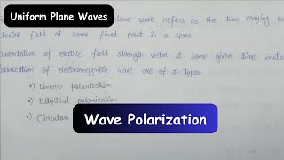 Wave Polarization