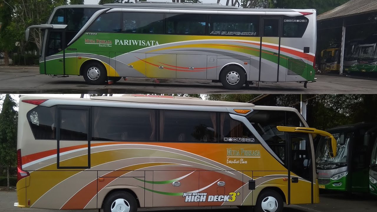 Bus Muda  Perkasa HDD warna  hijau abu  dan MHD new  YouTube