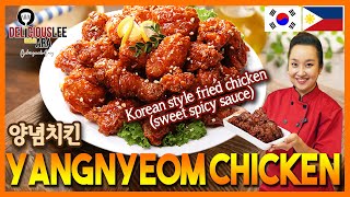 [Easy Korean Recipe in Tagalog]  YANGNYEOM CHICKEN (Korean Style Fried Chicken in Sweet Spicy Sauce)