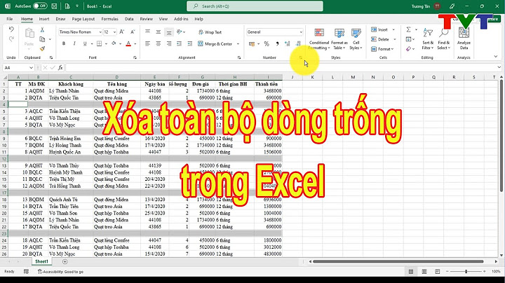 Hướng dẫn cách xóa các hàng chống trong bảng excel năm 2024