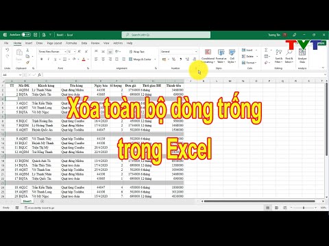 Cách xóa toàn bộ dòng trống trong Excel nhanh nhất | Thủ thuật tin học