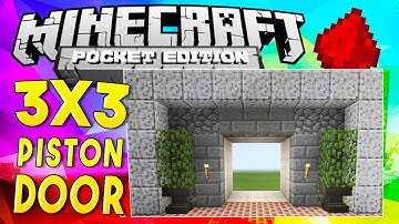 MCPE 0.15.1+ REDSTONE TUTORIAL - 3x3 Piston Door (No Slimeblocks)