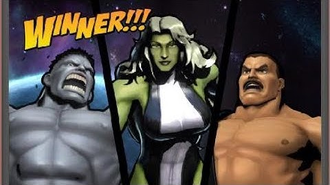 ULTIMATE MARVEL VS. CAPCOM 3 She Hulk,Hulk,Haggar Arcade Mode