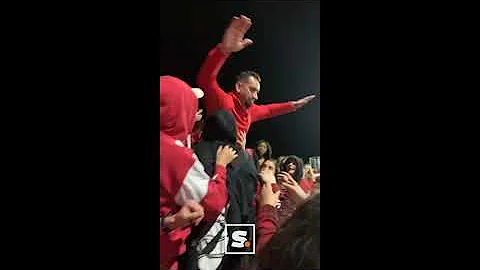 Baldwinsville Schools superintendent crowd surfing...