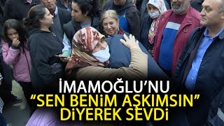 Yaşlı teyzeden, Ekrem İmamoğlu'na semt pazarında hayır duası