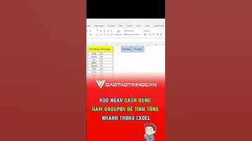 Học ngay cách dùng hàm BYGROUP để tính tổng nhanh trong excel #daotaotinhoc #tinhocvanphong #excel