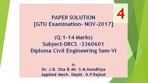 GTU Paper solution- DRCS (3360601) Q-1 (Marks-14) for Nov-17
