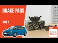 How to replace the front brake pads Golf mk6 🚗