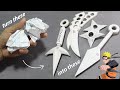 Easy paper art  how to make realistic paper ninja weapon  compilation free template